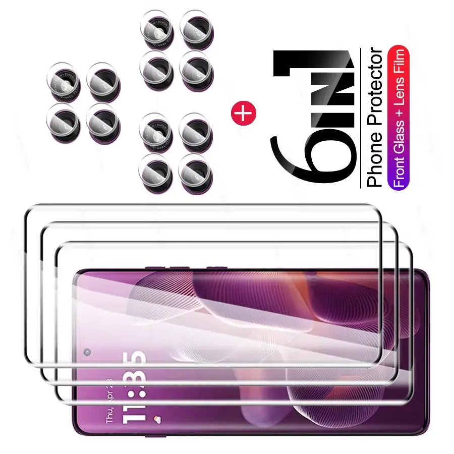 6-in-1 Premium Tempered Glass Screen Protectors with 10D Curved Design