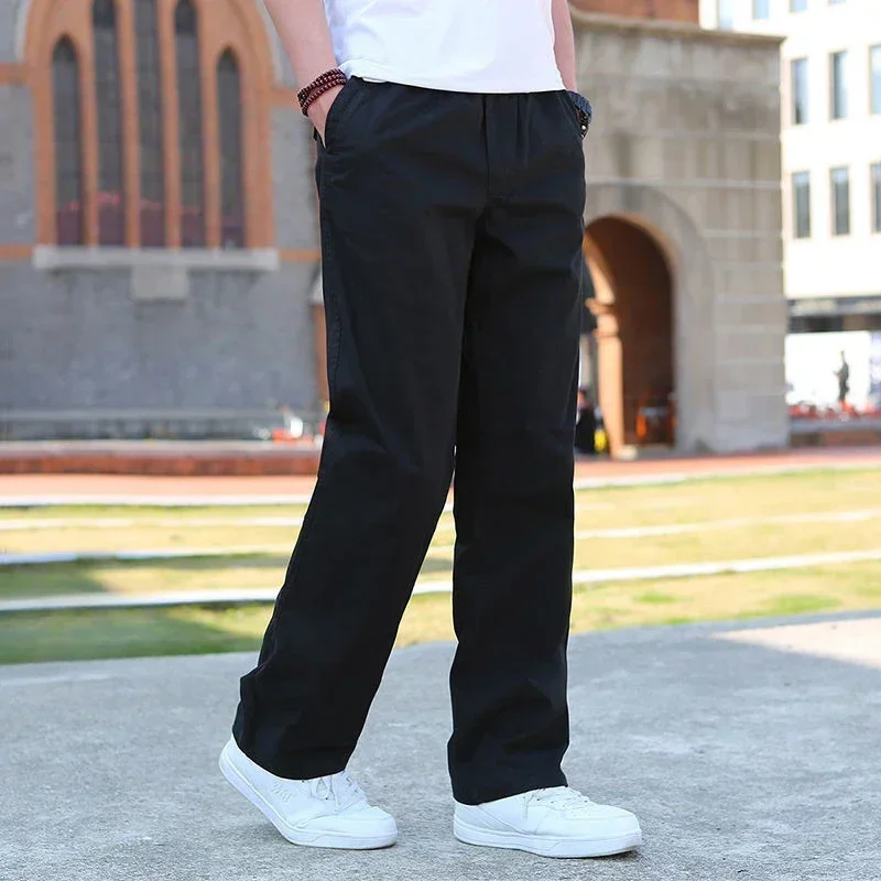 Men's Cargo Pants Straight Male Trousers Wide Fishing Autumn Large Size Harajuku Clothing Casual New In Aesthetic Cheapest Loose