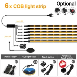 Enhanced LED Strip Light Kit with Touch and Motion Sensor Switches - Black PCB Board (Natural White)