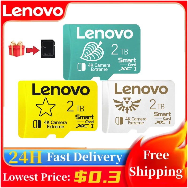 Original Lenovo Memory Card 1TB 2TB High Speed Micro TF SD Card 512GB SD V60 U3 TF Cards For Nintendo Switch Ps4 Ps5 Game memory card
