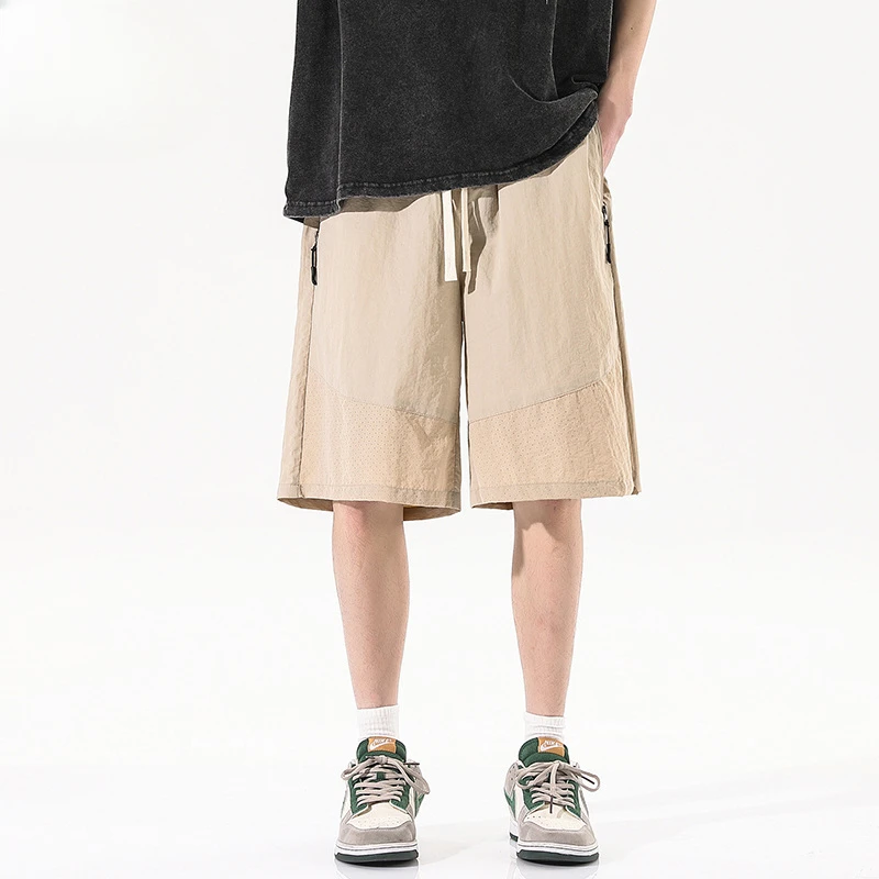 

Мужские летние модные однотонные прямые шорты 2024, мужские свободные спортивные короткие брюки, мужские повседневные шорты с завязками и карманами G155