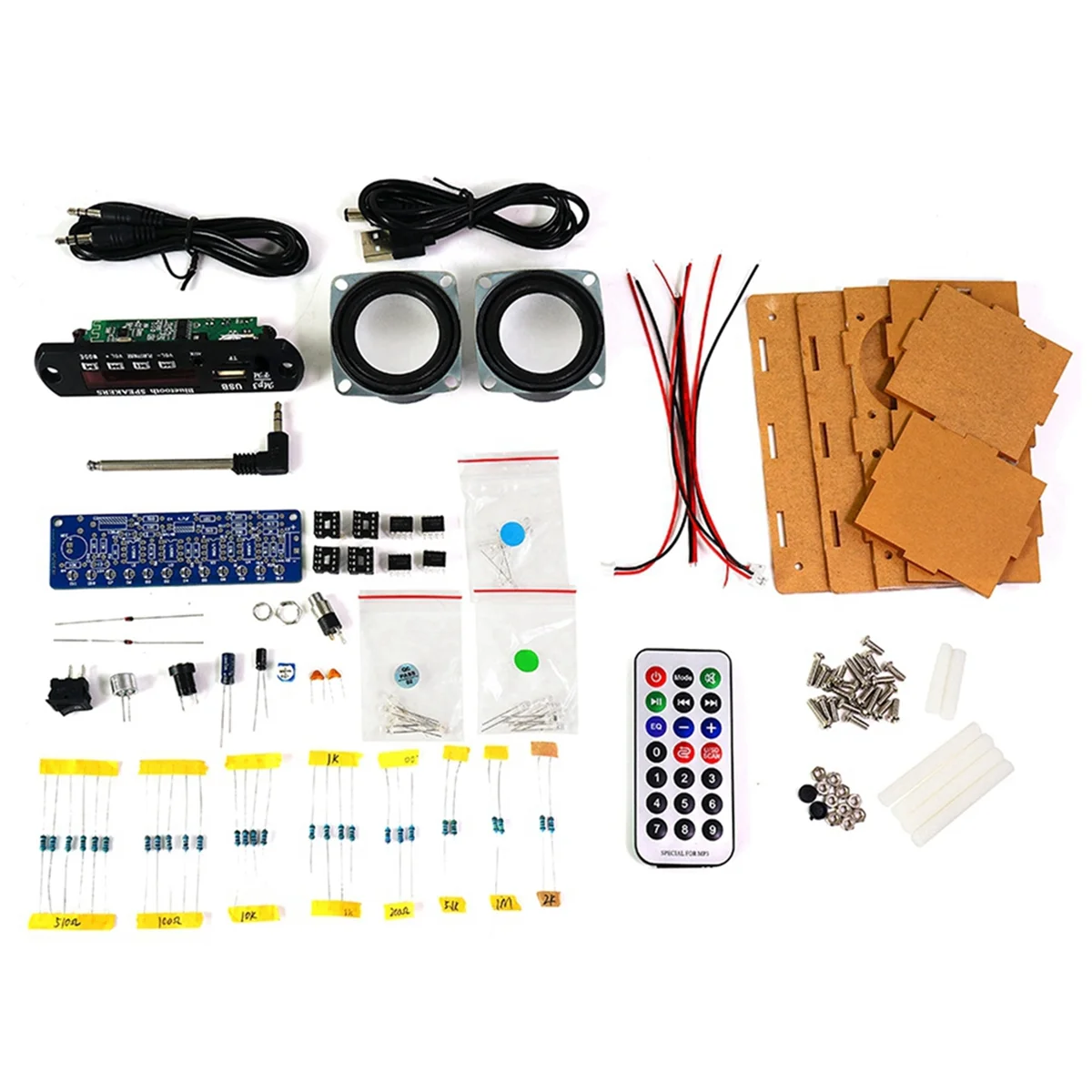 B34B-DIY Bluetooth Speaker Kit with FM Radio 87.5-108MHZ DIY Soldering Project