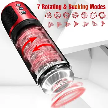 Automatic Sucking Rotating Male Masturbator Fully Submergible Pocket Pussy Vagina Blowjob Penis Trainer Adult Sex Toys for Men 2