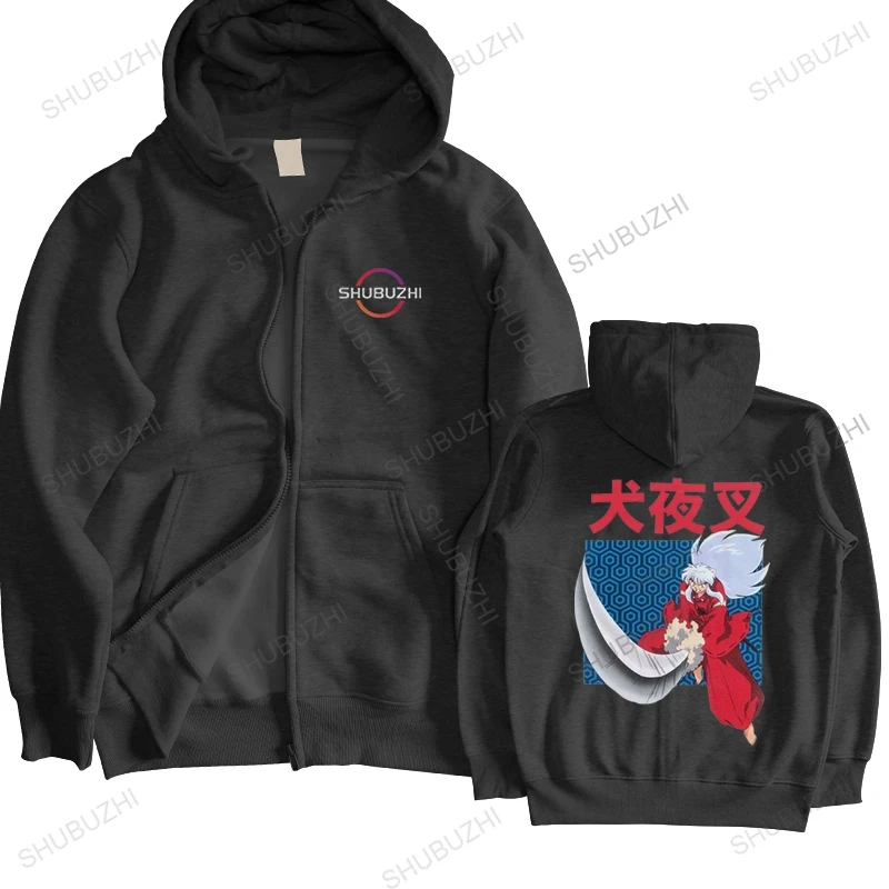 

Feudal Demon Inuyasha hoodies Men Cotton Fashion hoody Tessaiga Sesshoumaru Higurashi Kagome Anime Cartoon autumn hoodie