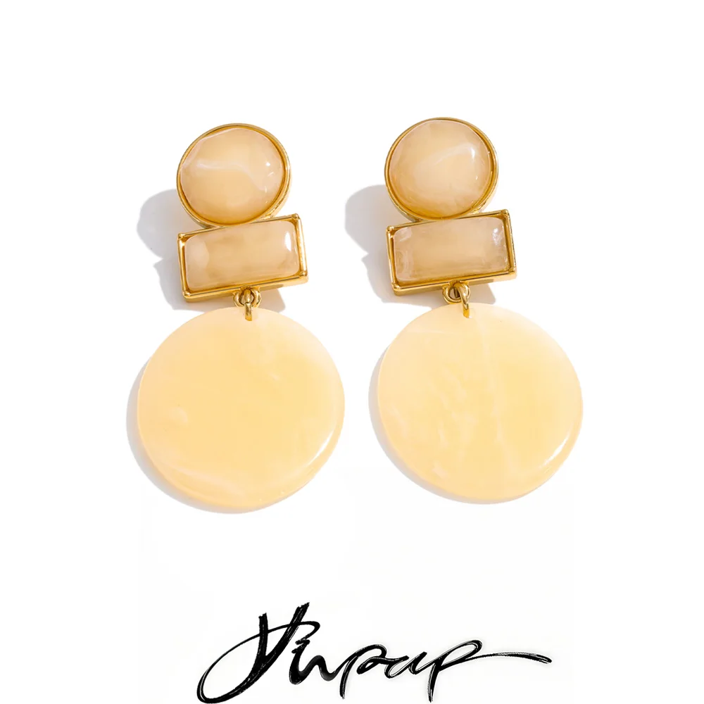 Yhpup Resin Dangle Earrings