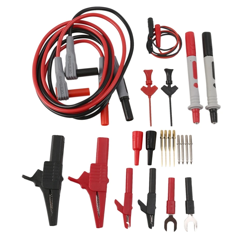 22Pcs Multimeter Test Lead Kit For Electrical Multitester Leads Automotive Multimeter Probe