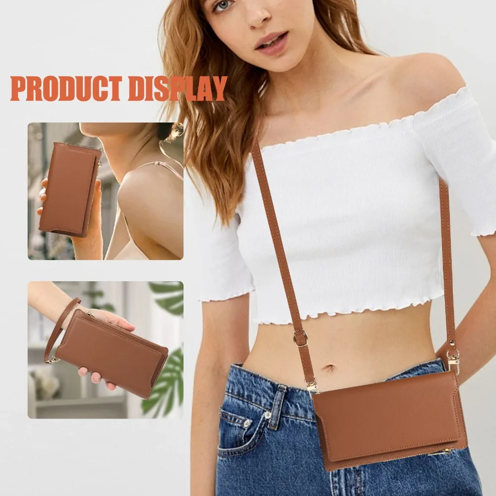 2-in-1 Detachable Crossbody & Wrist Strap Phone Wallet Case with Card Holder