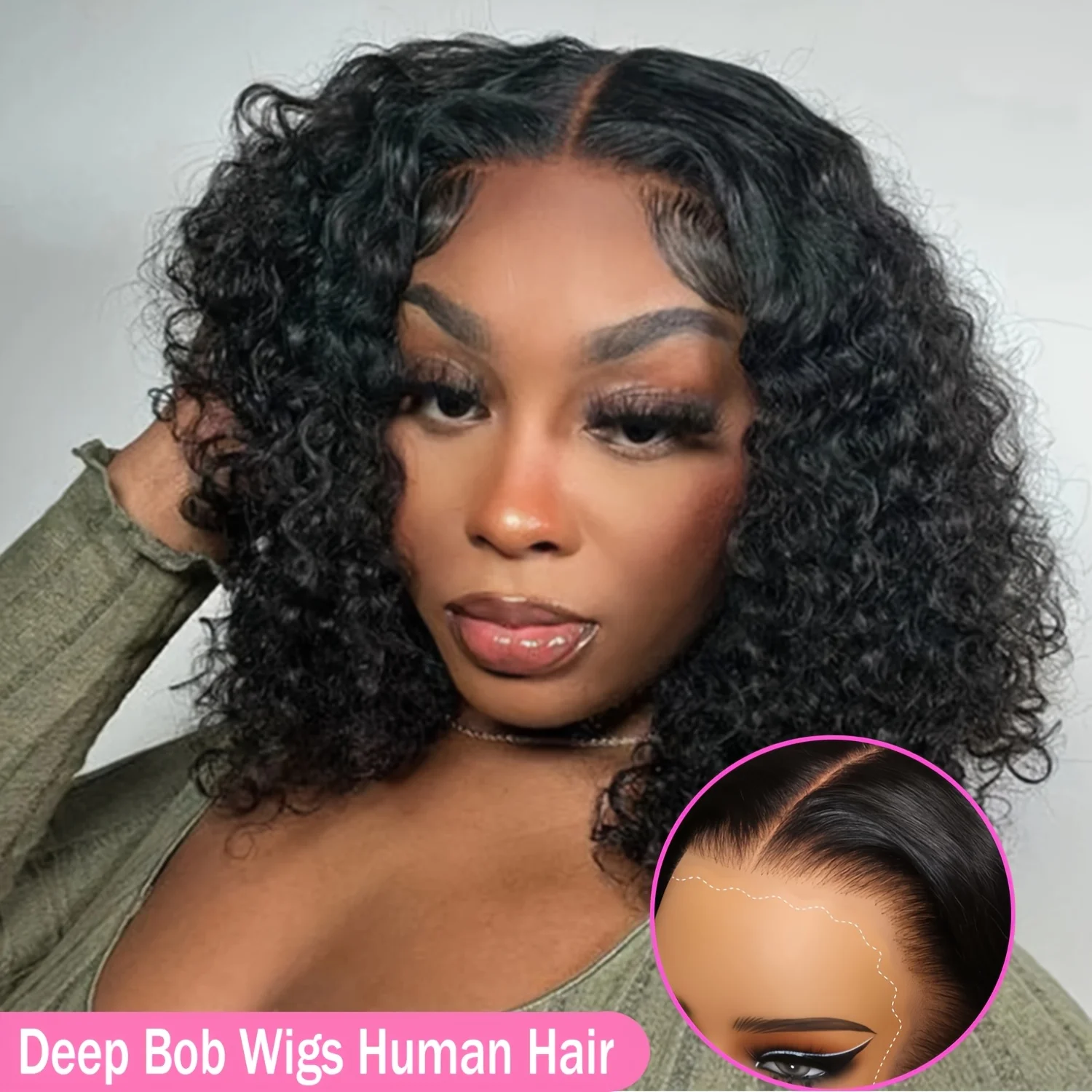 Aspecto natural de peluca con encaje frontal