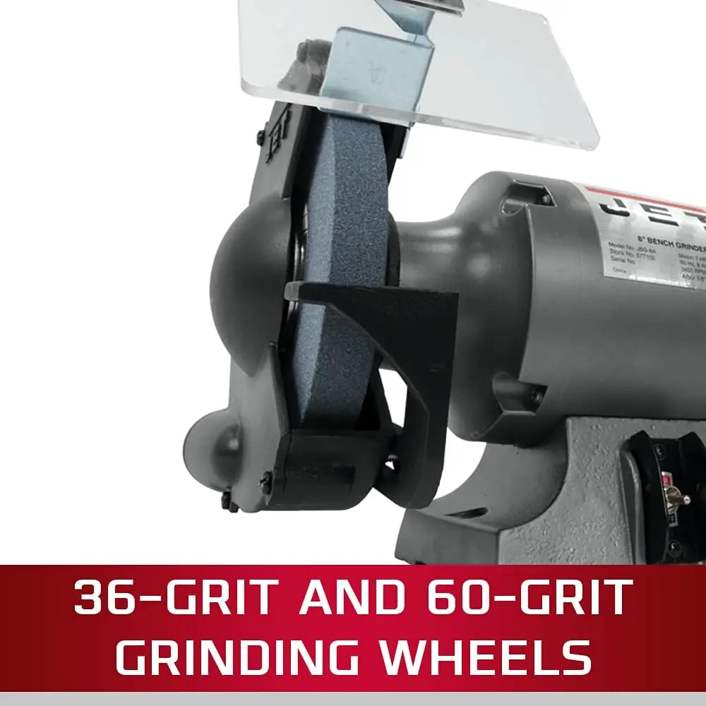 JET 8-Inch Bench Grinder, 3450 RPM, 1/2 HP, 120V 1Ph (Model JBG-8A) 4