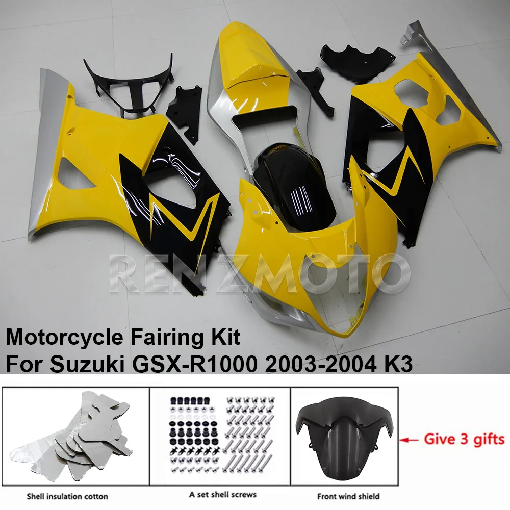 

Обтекатель для мотоцикла Suzuki GSX-R1000 2003-2004 K3, комплект кузова, декоративная пластиковая защитная пластина, аксессуары, оболочка