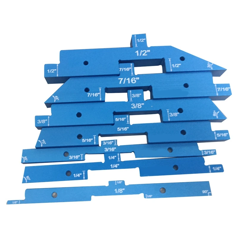 

1 Set Up Bars, 7Pcs Router Table Setup Blocks Setup Gauges Block Set For Woodworking Angle Set Up Bars Measuring