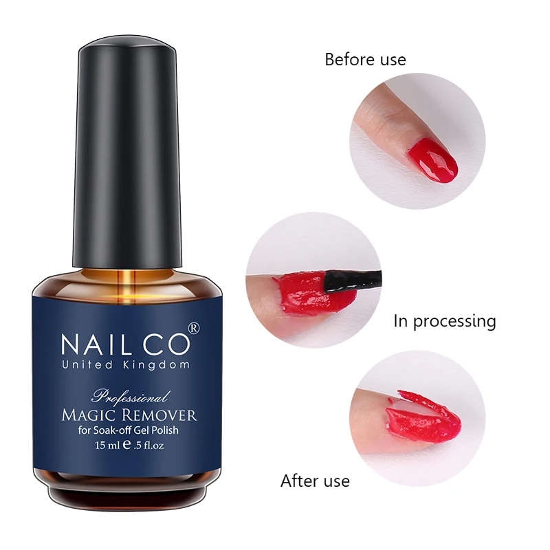 NAILCO Nail Polish Base Top Coat Transparent Primer Gel Soak off UV Varnish Velvet Top Tempered Top Matt Top Remover gel Polish 5