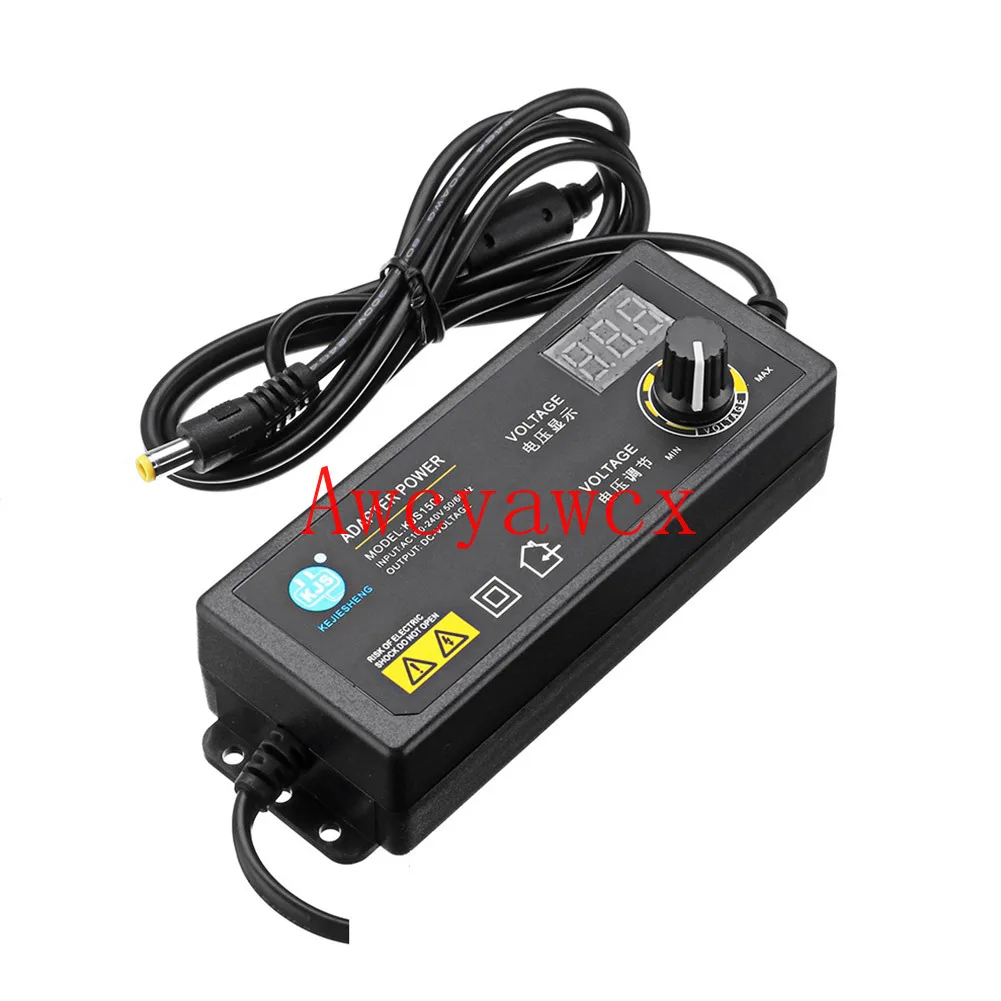 3V-36V 1.7A 60W Power Switching Adapte Led Lcd Digitale Display Spanningsregeling Voeding Adatpor Voor Game speler Motor Router