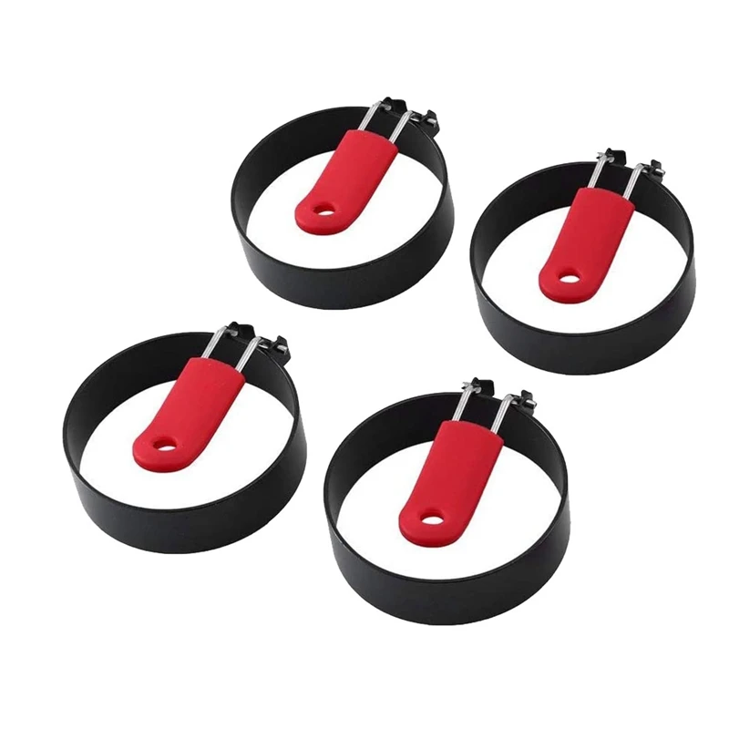 New 4 Pack Egg Cooking Rings For Breakfast,Kitchen Cooking Tool For Frying Mcmuffin Or Shaping Eggs, Egg Maker Molds