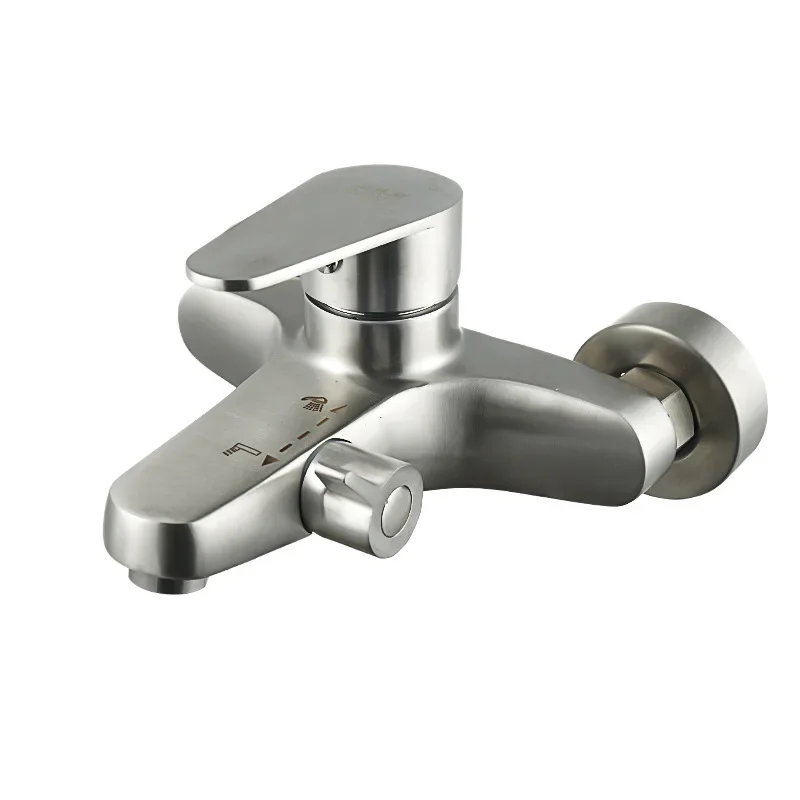 304 stainless steel shower faucet, bathroom hot and cold switch, bathtub faucet, triple shower showerhead, mixing valve