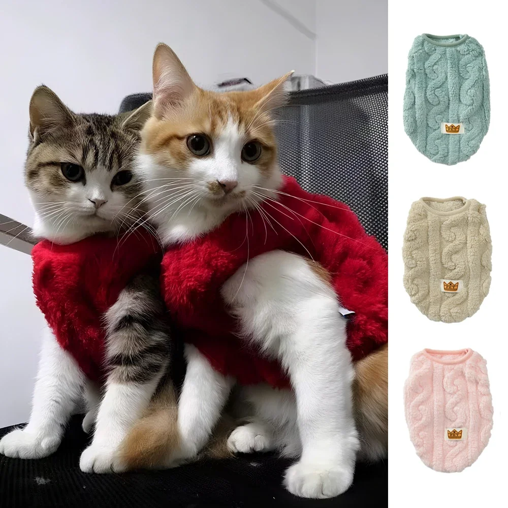 Cute Warm Cat Clothes Autumn Winter Fleece Sweater For Small Cats Dog Apparel Kitten Puppy Pullover Pet Sphynx Christmas Costume Cute Warm Cat Clothes Autumn Winter Fleece Sweater For Small Cats Dog Apparel Kitten Puppy Pullover Pet Sphynx Christmas Costume
