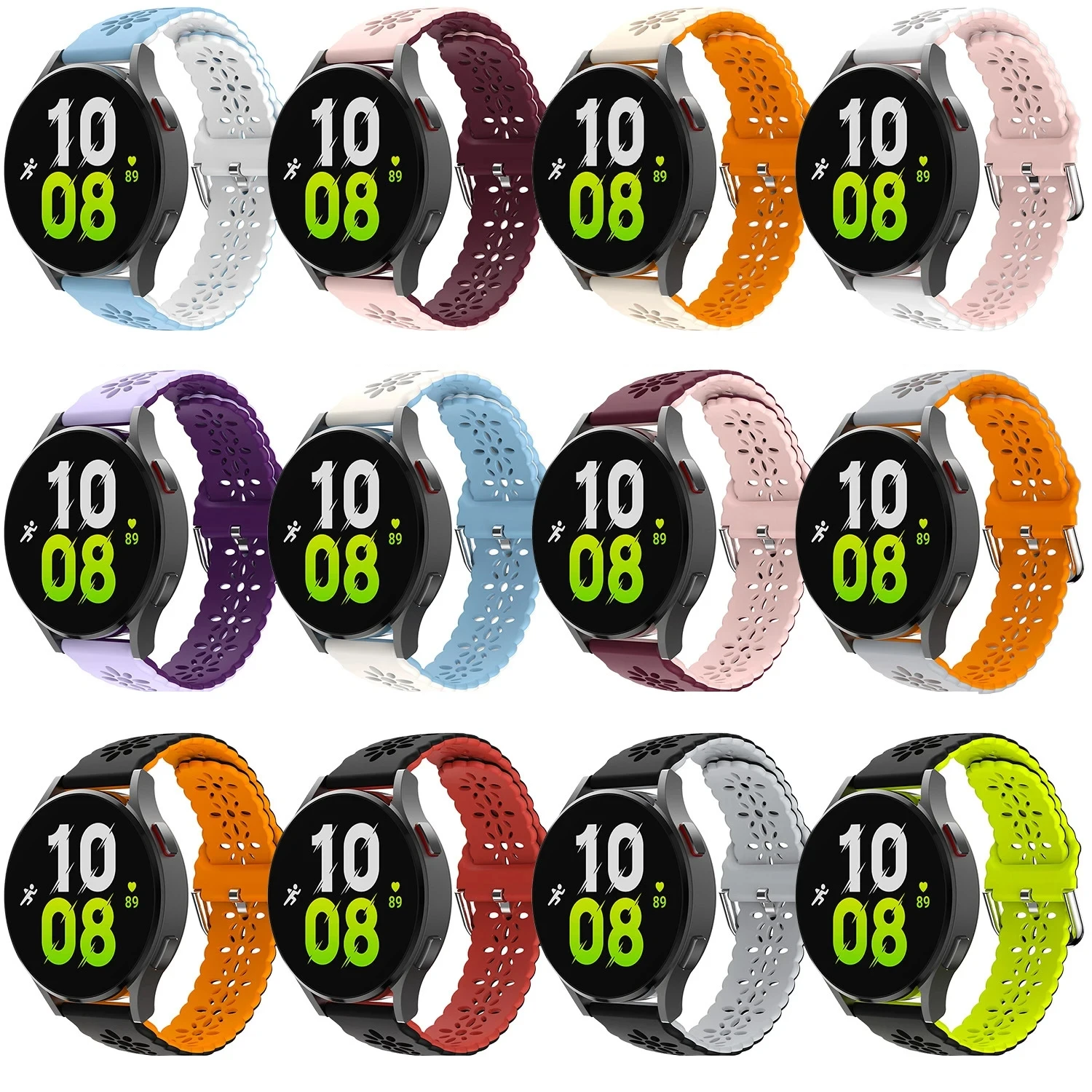 Durable Silicone Watch Band - 20mm/22mm, Multiple Colors