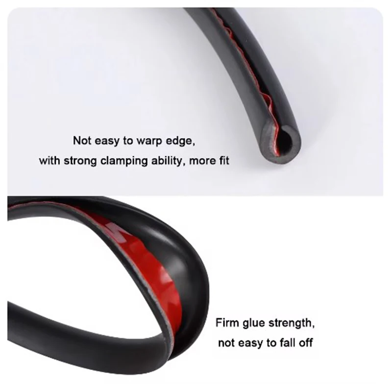 5M Car Door Edge Rubber Scratch Protector Strips Styling Mouldings Protection Side Moldings Adhesive Tools New