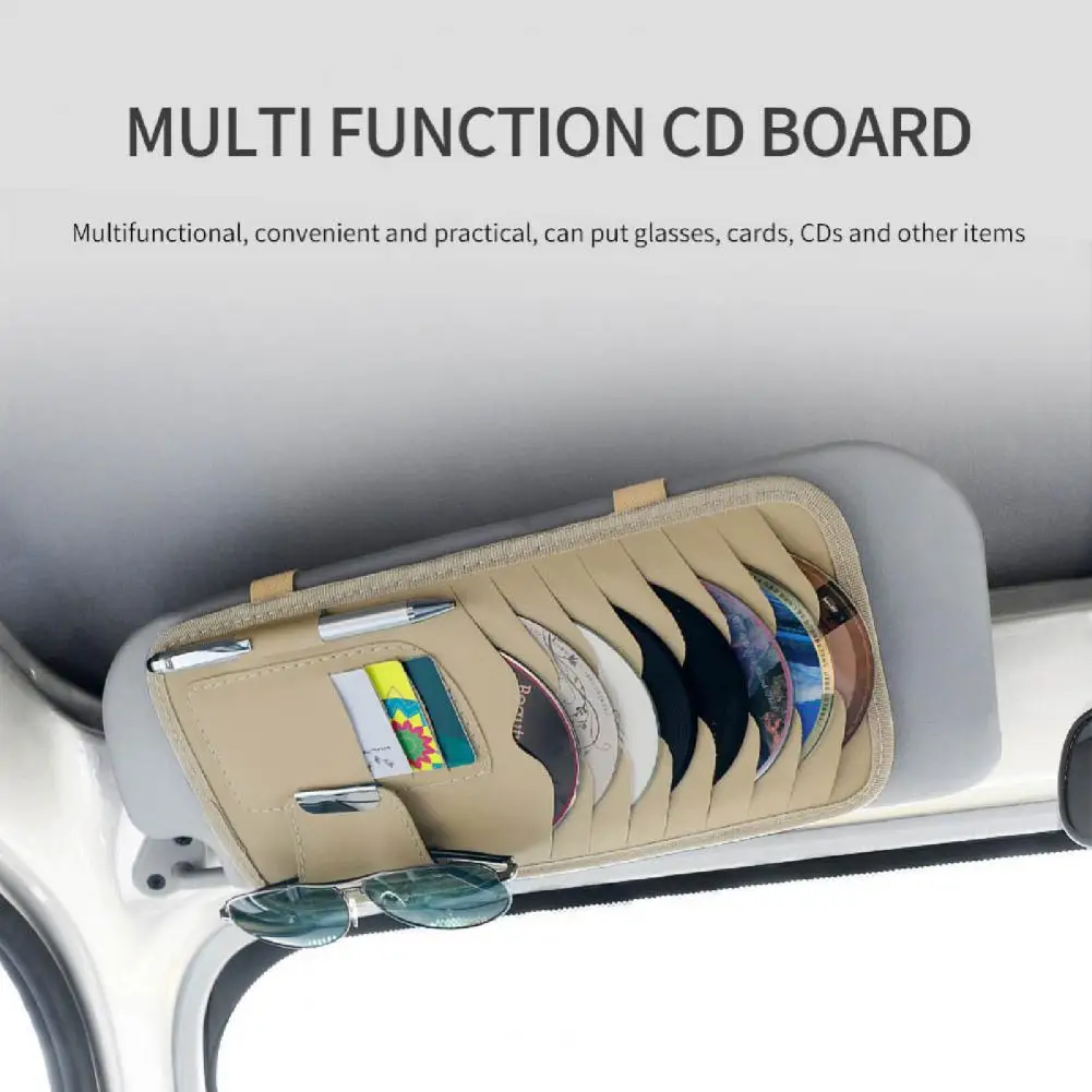 Porta Cd Utile Visiera Parasole Per Auto Porta Cd Dvd Organizer Per Cd Di Lunga Durata