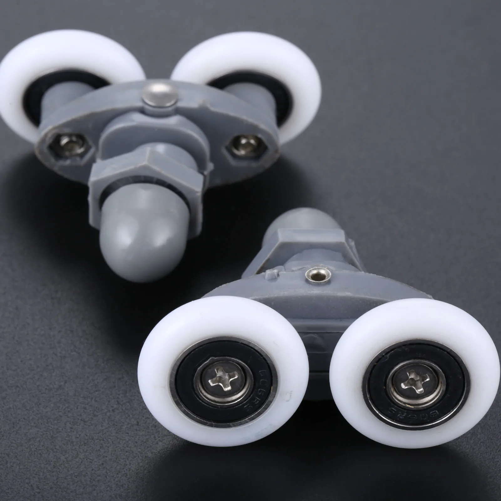 2Pcs26mmTwinSlidingShowerDoorRollersRunnersPulleysWheels