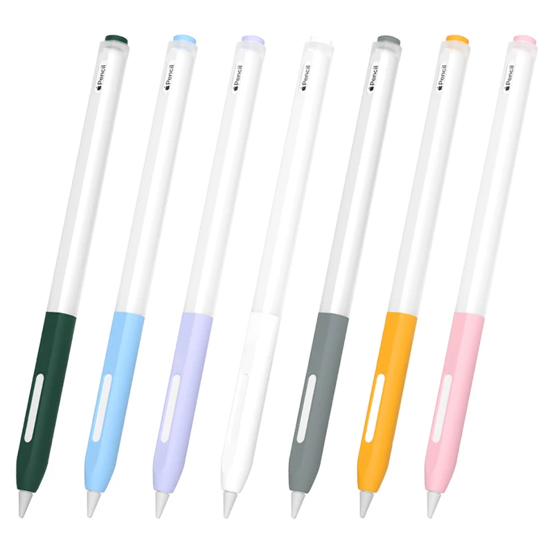 Soft Silicone Case For Apple Pencil 2Nd Generation Ipad Smart Touch Screen Pens Grip Holder Tablet Stylus Cover Ipencil Sleeve apple pencil case,apple pencil cover,stylus pen cover
