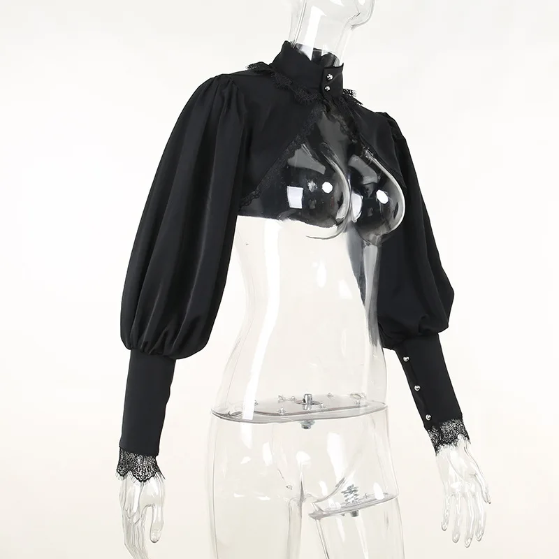 Veste Courte Gothique Steampunk En Velours Noir - Style Victorien, Manches Longues - Pour Cosplay, Soirée à Thème
