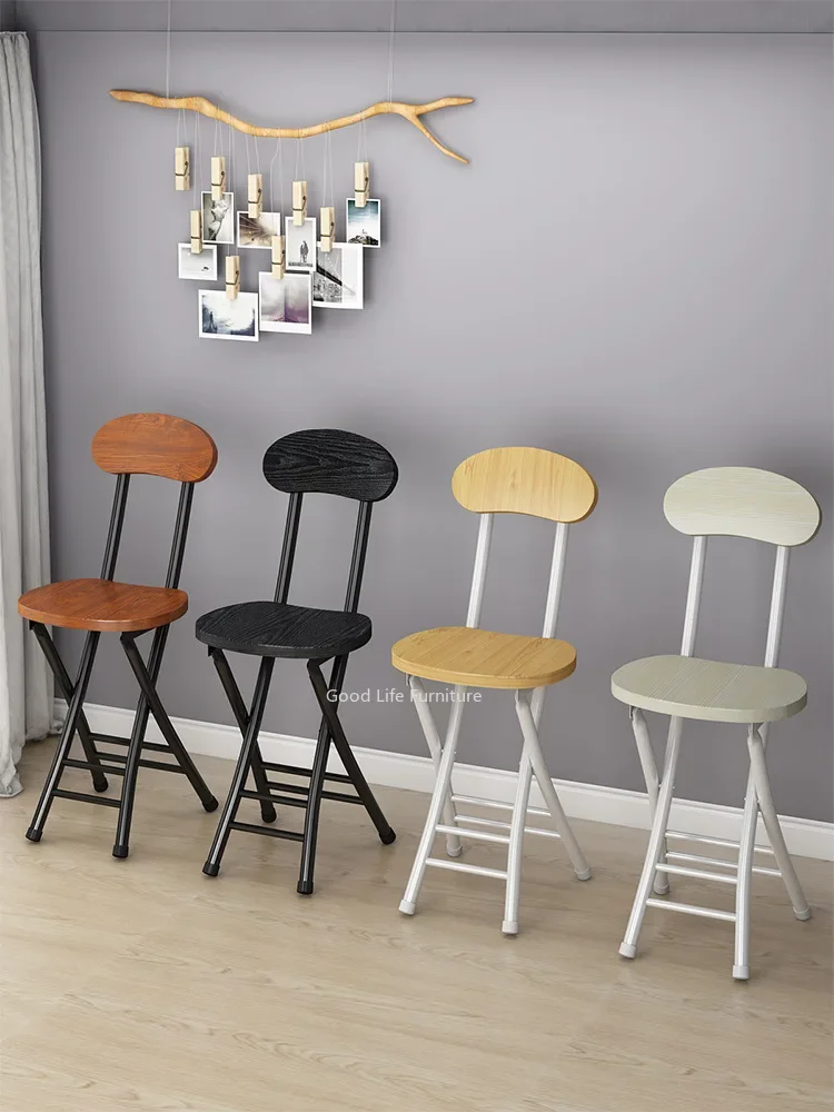 Folding Chair Portable Dining Chair Lounge Adult Home Stool High Stool Outdoor Folding