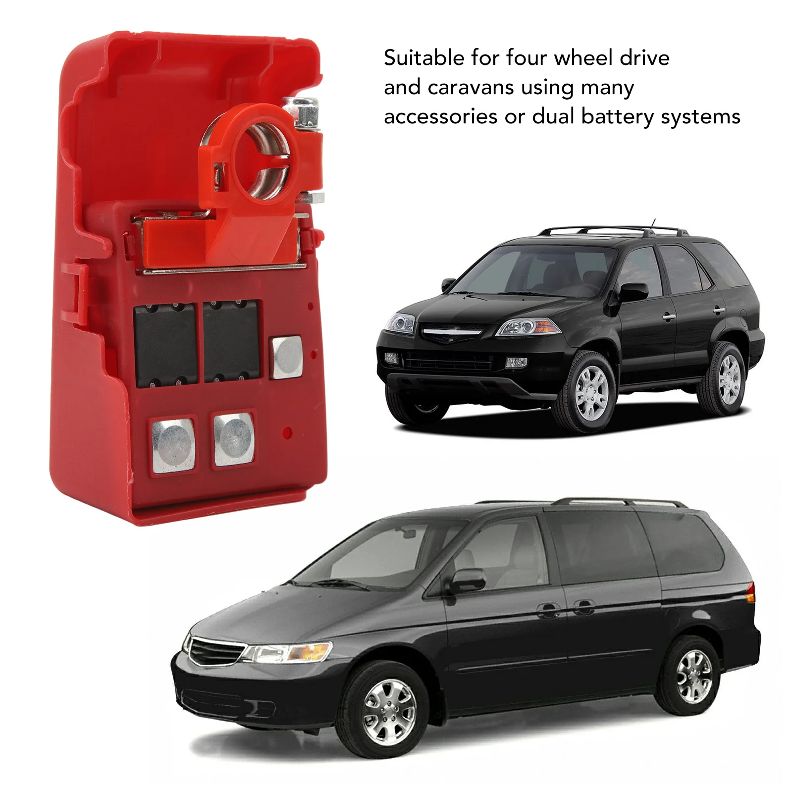 Car Fuse Box Battery Distribution Terminal with Cover 32V 400A Short Circuit Protection Sensitive Fast Connection for Caravans