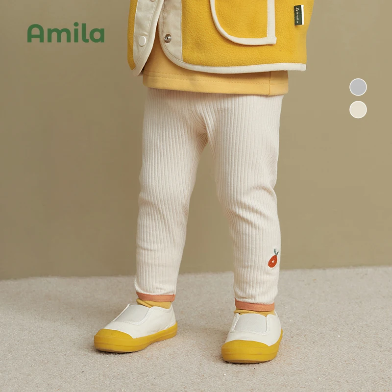 Amila Kids Leggings Spring and Autumn New Tight Cotton Trousers Baby Girls Warm Pants Soft Children's Clothing