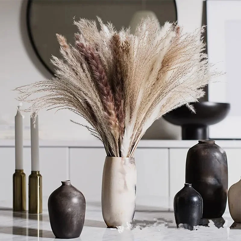 

Natural Dried Pampas Grass Flowers, Table Decoration Accessories, Party Decorations, Luxury Wedding Plants Vase Room Home Supply