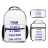 Custom Customized your name and photo High Waterproof College Backpack Laptop Travel Book Bag 17inch Suit(Lunch Bag,Pencil Case) 1