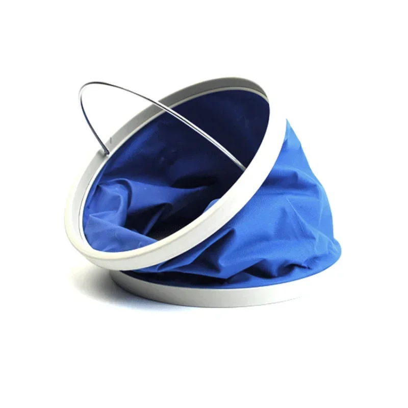 9L Multifunctional Portable Folding Bucket with Bag Outdoor Car Wash Fishing Backpack Camping Hiking Trip Cleaning Tool
