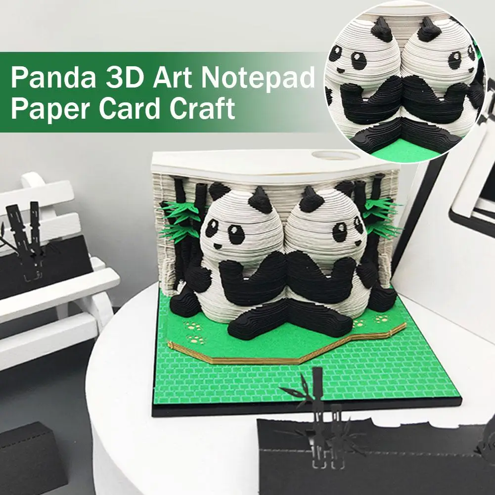 

3d Notepad Panda Huahua Treehouse 3d Calendar 2024 3d Memo Paper Offices Notes Birthday Block Pad Notes Gift Christmas C4c1
