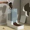 1pc/2pcs 1.5kg/3.3L Convenient And Stylish Automatic Pet Feeder And Water Bowl Set For Indoor Dogs/Cats 6