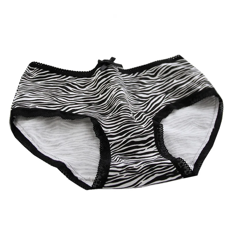 3Pcs/set Women Sexy Cotton Panties Underwear Seamless Soft Briefs Skin-Friendly Female Lingerie Mid-waist Black Underpants 5