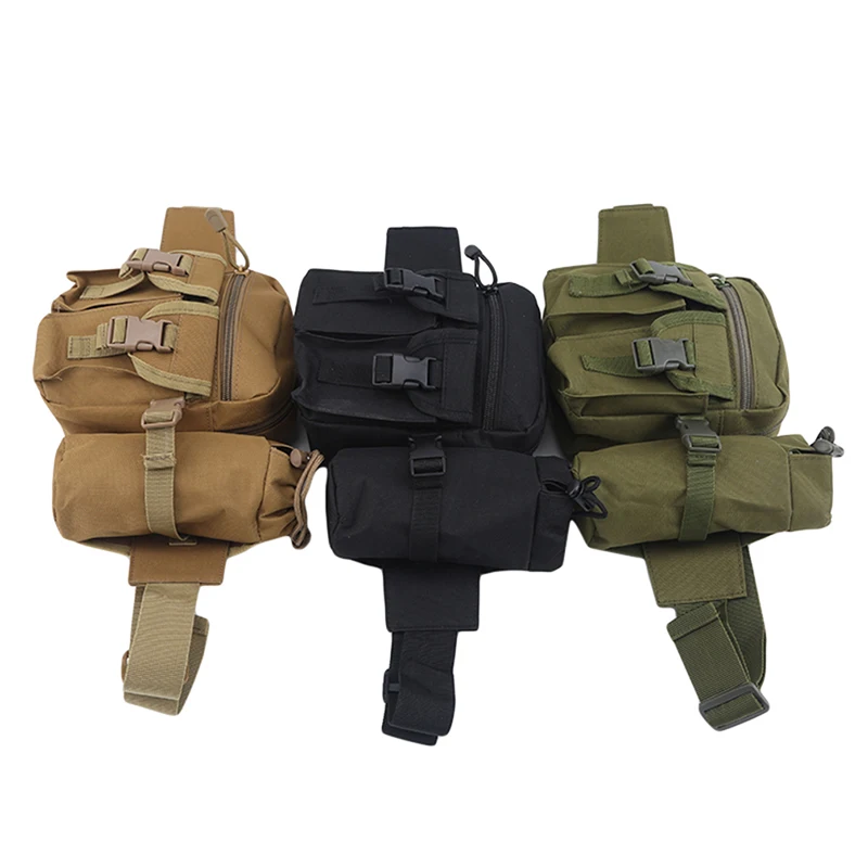 Waterproof Nylon Fanny Pack Men Tactical Military Army Waist Bag Hiking Outdoor Camping Shoulder Bum Belt Bum Sport Chest Bags