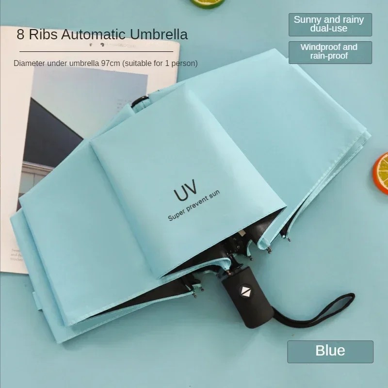 Mini Folding Automatic Umbrella Anti UV Rain Sun Umbrella Fashion Portable Windproof Light Women Men Children Parasol