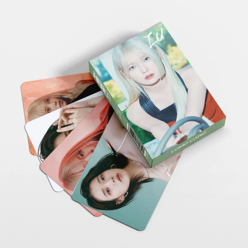 KPOP 30pcs/set IU Album Double Sided LOMO Card Lee Ji Eun HD Photo Card Fan Favorite Gift Greeting Postcard