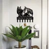 1pc, Wall Two Horse Head Metal Key Hanger, Multi-Purpose Clothes Bag Key Hook, Decorative Living Room Wall Hook, Metal Wall 6
