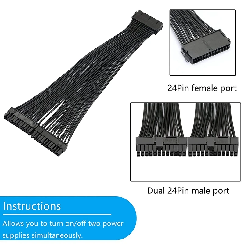 Power Supply 24-Pin ATX Motherboard Splitter Cable 24Pin(20+4) Extension Cable For ATX Motherboard power supply,switching power supply