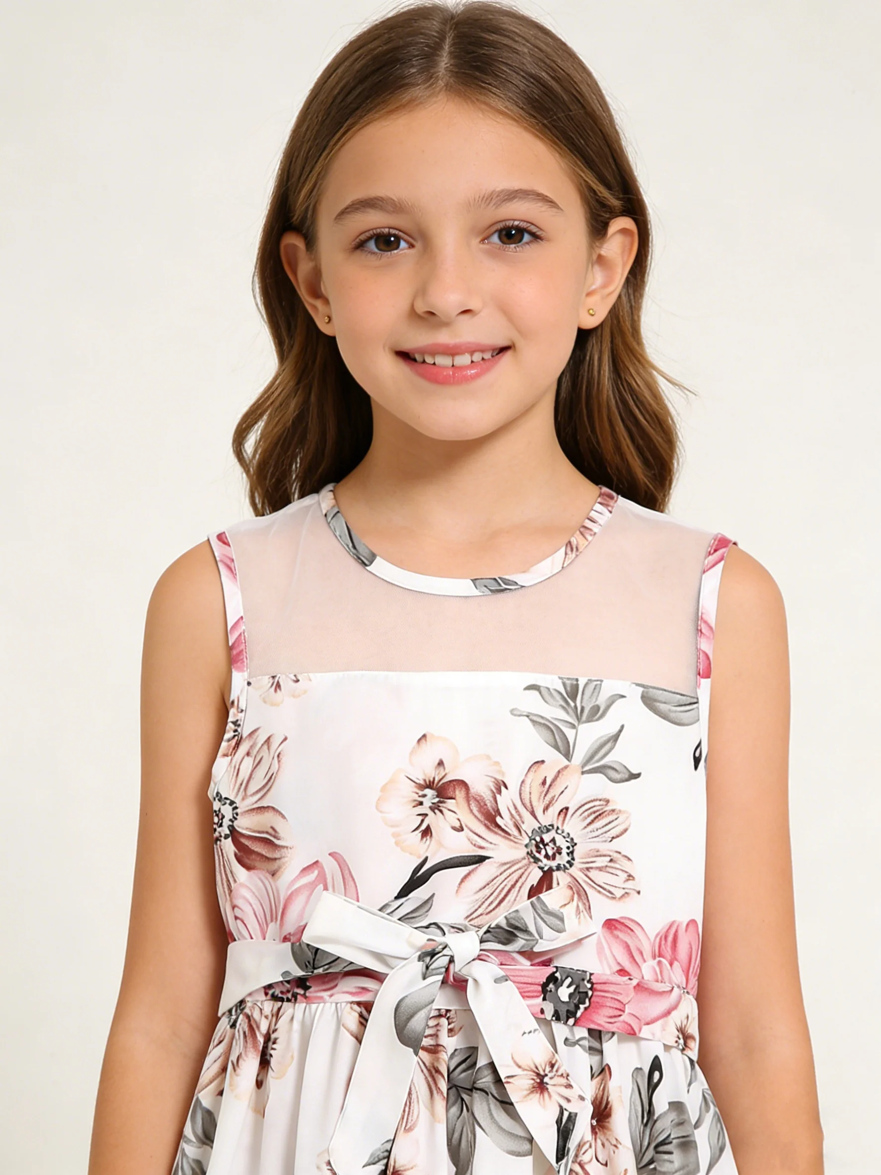 Girls Floral Lace Dress 4