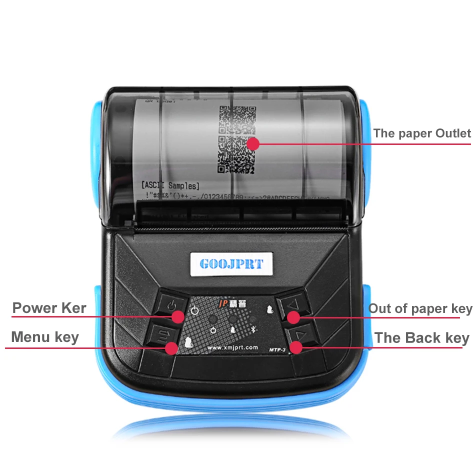  Meihengtong Bluetooth Receipt Printer 80mm Wireless Portable  Thermal POS Printer for Small Business, Compatible with Android/Windows Not  Square : Office Products