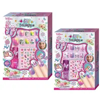 2024 Kids Makeup Set Butterfly Nail Playing Set Press on nail Set Stickers Nail Polish Art Kids Toys 1