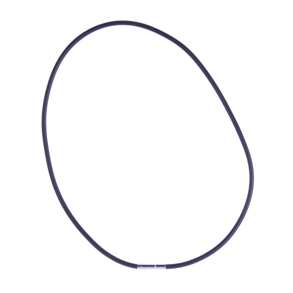 Black Rubber Choker Necklace Unisex Casual Jewelry
