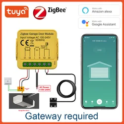 Smart WiFi Garage Door Controller with Voice Assistant Integration (Zigbee)