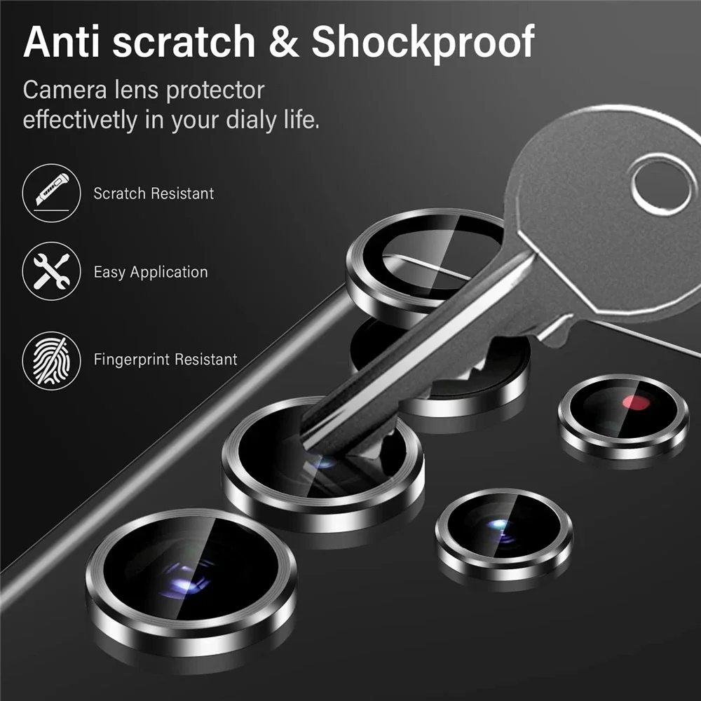 Aluminum Alloy Tempered Glass Camera Lens Protector Film