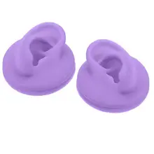 

2pcs Silicone Ear Models Simulation Human Ear Models Ear Piercing Models