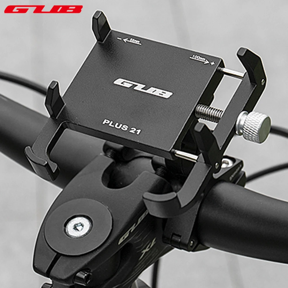 Bicycle Accessories Bicycle Bracket Motorcycle Bike Phone Holder Aluminum Alloy Cell Phone Holder Rotatable Adjustable Anti-slip