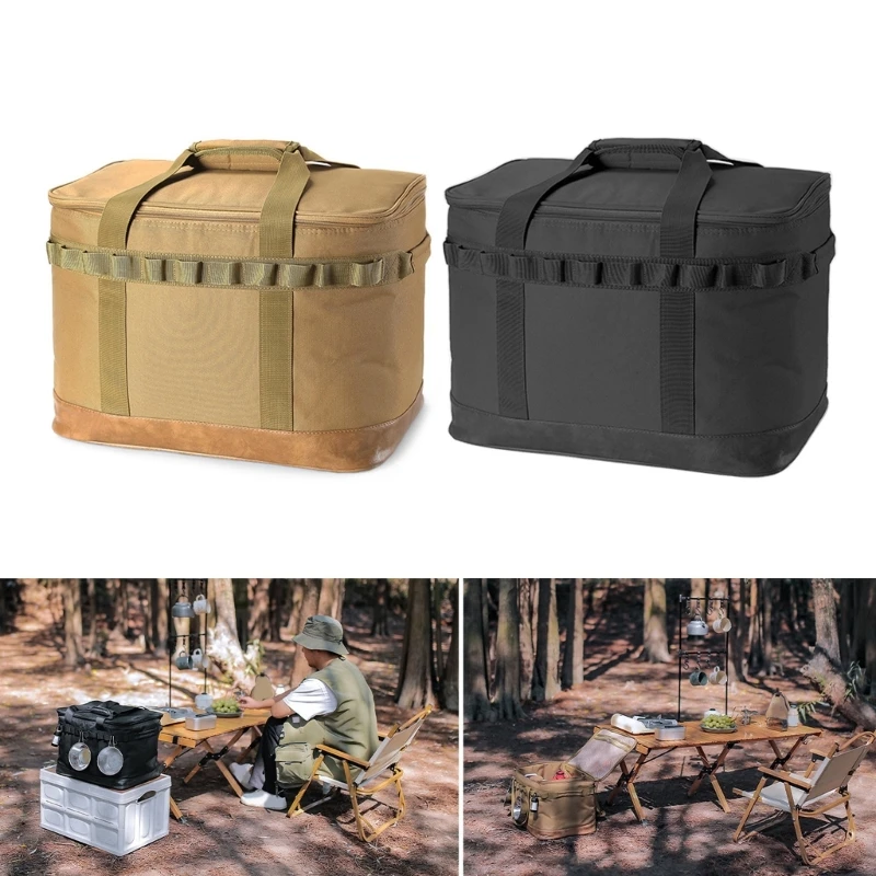 

600DOxford Cloth Outdoor Portable Camping Cooker Storage Bag Camping Kitchen Cookware Storage Tools Bag Picnics Hand Bag