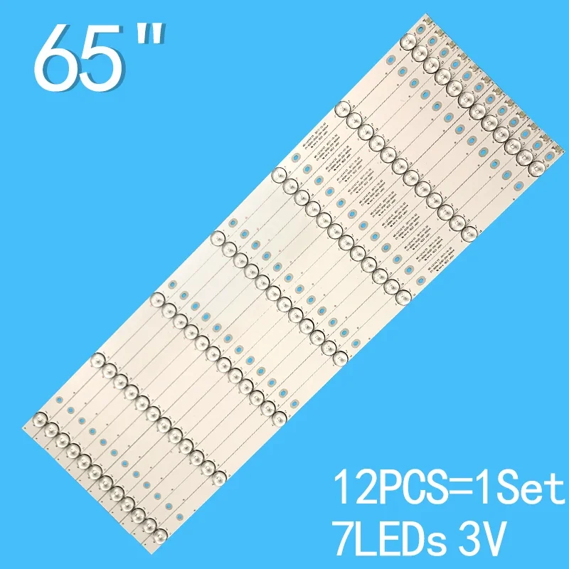 633mm 12pcs/kit  Backlight Strip 7 lamps For MS-L2143 V3 CY-65DN-3030-25V-600mA For SUNNY SN65LEDA88-G/022 led backlight for ms l3639 v1 js d jp55dm a62ec 55dm1000 600ma 2bin jp55dm c61ec jp55a71051er 909l 91210 r72 55d04 023